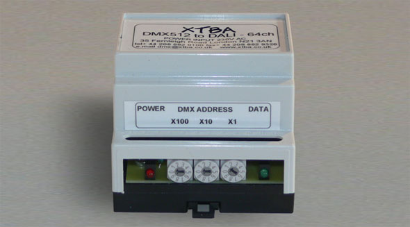DALI to DMX - 64 channel DIN Rail