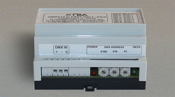 DMX to Fast DALI - DIN Rail RDM