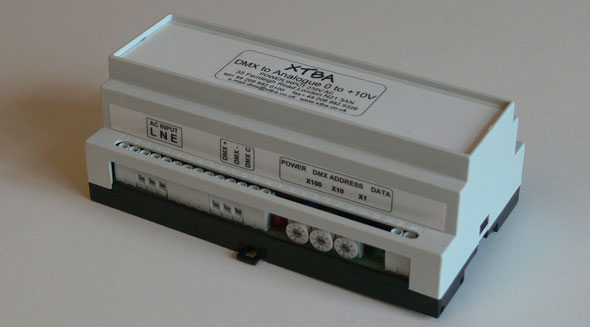 8 way DMX to Analogue DIN Rail